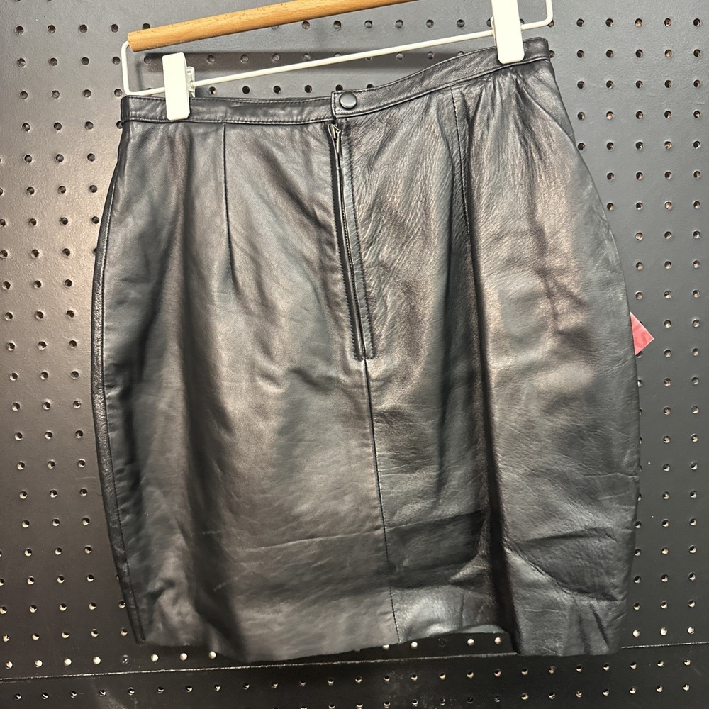 NWT Wilson's Genuine Italian Leather Mini  Skirt Sz 2 Black NWT (124)‎ - Picture 6 of 11